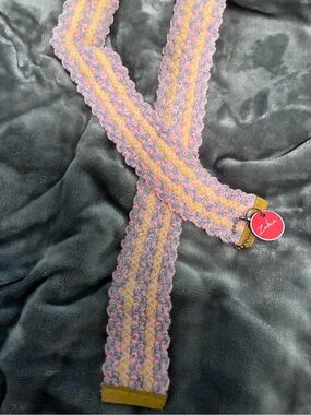 Zohra Vintage Antique Crochet Pink Handmade Costume Belt